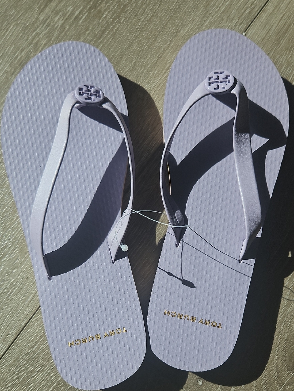 Tory Burch Lilac Logo Thong Sandals
